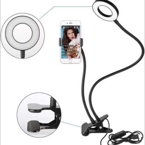 Selfie Ring Light with Cell Phone Holder Stand for Live