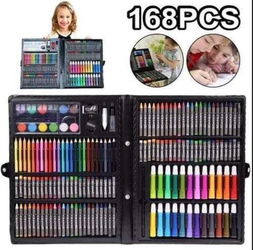 168 PCS Kids Super Mega ART Coloring Set, Great Artist Deluxe Beginners Gift Set with Case to Creati