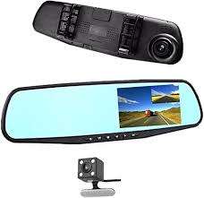 Car DVR Rear view Mirror Video Recroder 4.3" inch Car Camera Dual lens Cam night