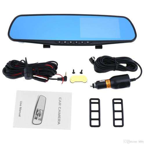 Car DVR Rear view Mirror Video Recroder 4.3" inch Car Camera Dual lens Cam night