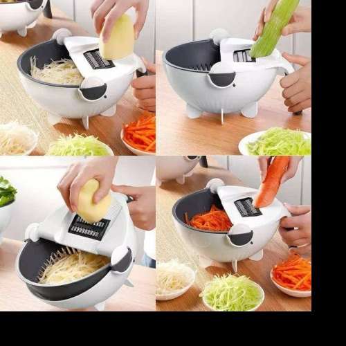 Multifunction Kitchen Wet Basket Vegetable Cutter With Drain Basket
