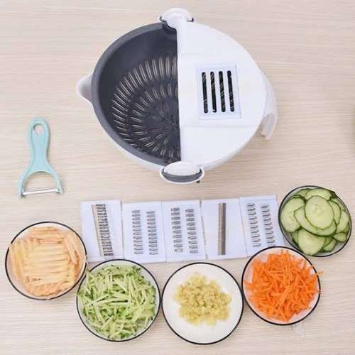 Multifunction Kitchen Wet Basket Vegetable Cutter With Drain Basket
