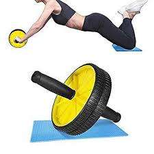 Ab Rocket 110 Wheel Total Body Exerciser Fitness Double Roller Exercise AB Wheel Fitness Mat Double