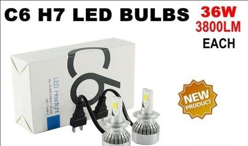 Snapdeal LED Lamp for Headlight - H7 C6 - 36W/3800 LM, FAN TYPE (pack of 2 Bulbs)