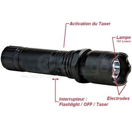 Electric Shock Flashlight Mini Stun Gun Torch Emergency Rechargable Flashlight TYPE 1101