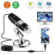 1000X Magnifier HD 03MP Image Sensor 3 in 1 USB Digital Microscope with 8 LED and Professional Stand