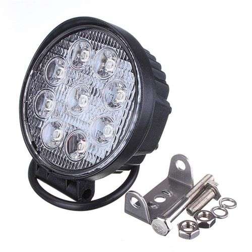 27W Round 9 LED Work Light Spot Beam Lamp For Jeep Offroad Truck SUV Tractor 4x4 price for 1