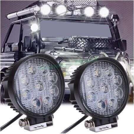 27W Round 9 LED Work Light Spot Beam Lamp For Jeep Offroad Truck SUV Tractor 4x4 price for 1