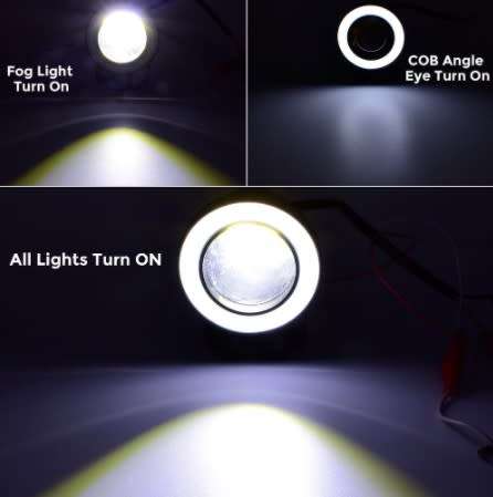 (64mm)HIGH INTENSITY LED FOG ANGEL EYES SET PROJECTOR WATERPROOF R500