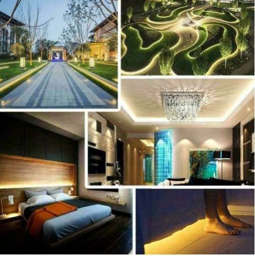 5M RGB Waterproof 5050 LED Strip Light 24 Key Remote Power Adapter DC12V forTV Home Wardrobe 16color