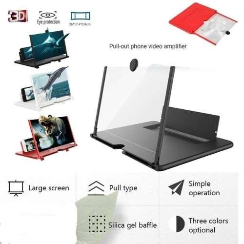 10``Screen 5D video amplifier enlarged screen Magnifier Projector portable home cinema