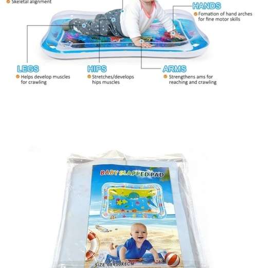 Baby infant Water Play Mat Tummy Time Cushion Inflatable Patted Playmat Stimulation Growth
