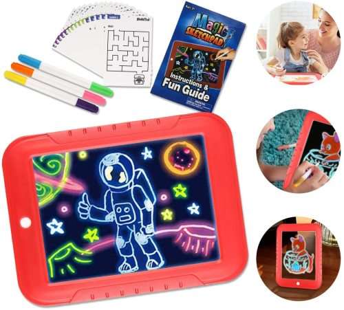 Magic Pad Illuminated Drawing Magic Sketchpad - Light up Drawing Pad - Create Art That Glows