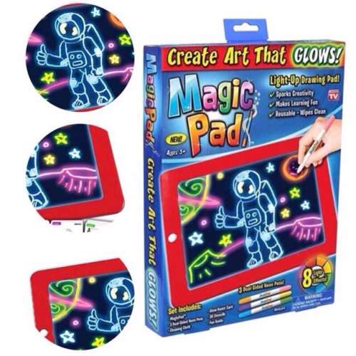 Magic Pad Illuminated Drawing Magic Sketchpad - Light up Drawing Pad - Create Art That Glows