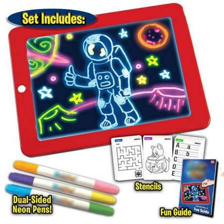 Magic Pad Illuminated Drawing Magic Sketchpad - Light up Drawing Pad - Create Art That Glows