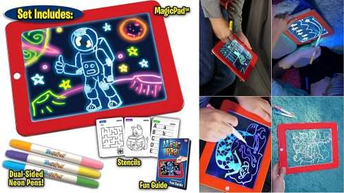 Magic Pad Illuminated Drawing Magic Sketchpad - Light up Drawing Pad - Create Art That Glows