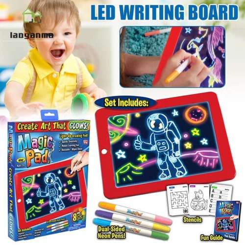 Magic Pad Illuminated Drawing Magic Sketchpad - Light up Drawing Pad - Create Art That Glows