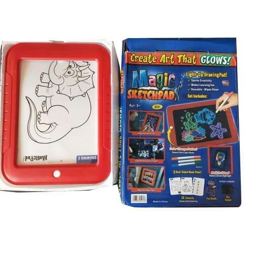 Magic Pad Illuminated Drawing Magic Sketchpad - Light up Drawing Pad - Create Art That Glows