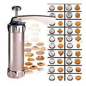 20 Pcs Chip Cookie Extruder Press Machine Biscuit Maker Cake Making Decorating Gun Kitchen Tools Set