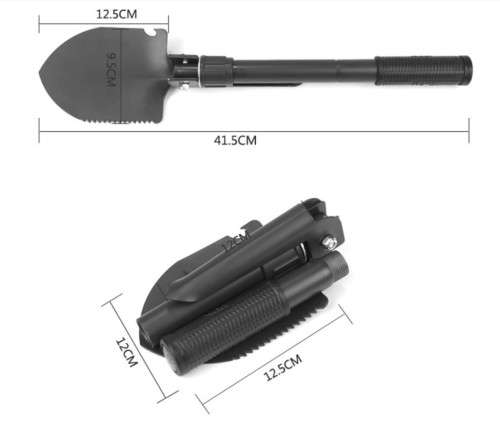 Mini Folding Shovel Multi-function Portable Shovel With Compass Excavation Spade Garden Outdoor