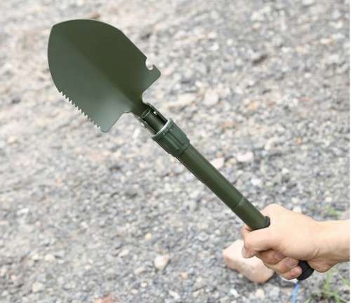 Mini Folding Shovel Multi-function Portable Shovel With Compass Excavation Spade Garden Outdoor