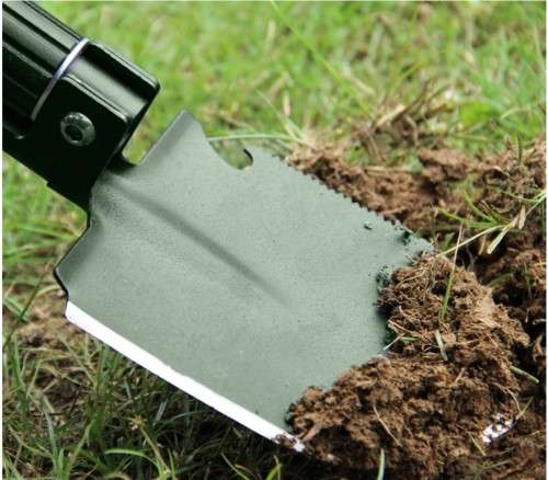 Mini Folding Shovel Multi-function Portable Shovel With Compass Excavation Spade Garden Outdoor