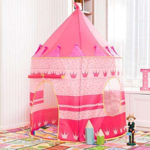 CASTLE CAMPING TENT FOLDABLE CUBBY HOUSE PRINCESS PRINCE PALCE PORTABLE OUTDOOR INDOOR