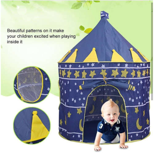 CASTLE CAMPING TENT FOLDABLE CUBBY HOUSE PRINCESS PRINCE PALCE PORTABLE OUTDOOR INDOOR