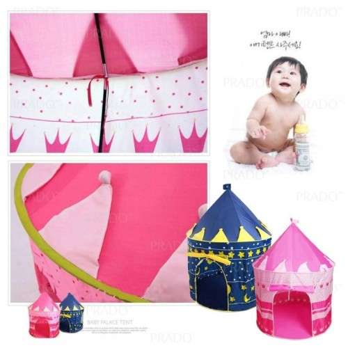 CASTLE CAMPING TENT FOLDABLE CUBBY HOUSE PRINCESS PRINCE PALCE PORTABLE OUTDOOR INDOOR
