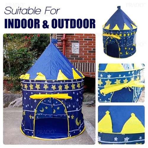 CASTLE CAMPING TENT FOLDABLE CUBBY HOUSE PRINCESS PRINCE PALCE PORTABLE OUTDOOR INDOOR
