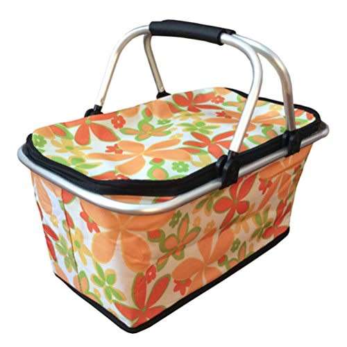 Large Size Foldable Insulated Cooler Picnic Basket with Double Handles folding picnic basket
