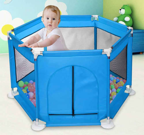 Toddler Play Fence Indoor Playground Child Safety Fence With 50 Play Balls