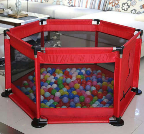 Toddler Play Fence Indoor Playground Child Safety Fence With 50 Play Balls