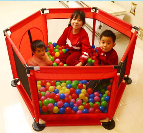 Toddler Play Fence Indoor Playground Child Safety Fence With 50 Play Balls