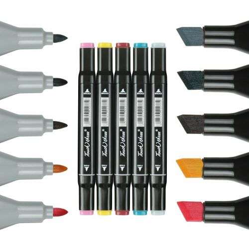 Markers 36 pcs marker Colours Graphic Drawing Painting Art Dual Tip Sketch Pens Set