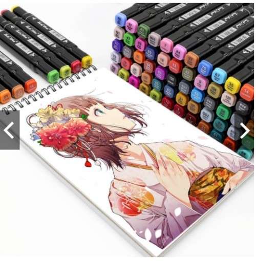 Markers 36 pcs marker Colours Graphic Drawing Painting Art Dual Tip Sketch Pens Set