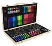 Portable 220-Piece Art Set w/ Wooden Carry Case