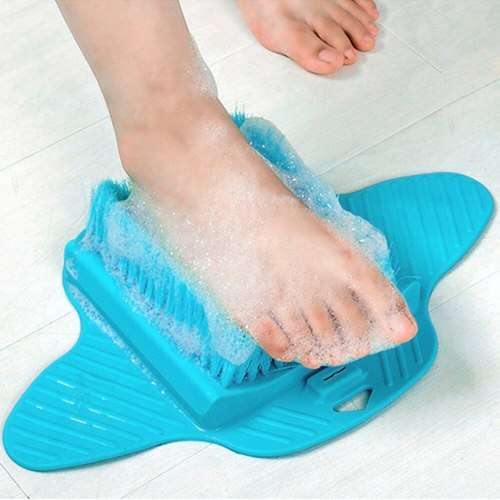 Plastic Bath Shoe Pumice Stone Foot Scrubber Shower Brush Massager Slippers for Feet Bathroom