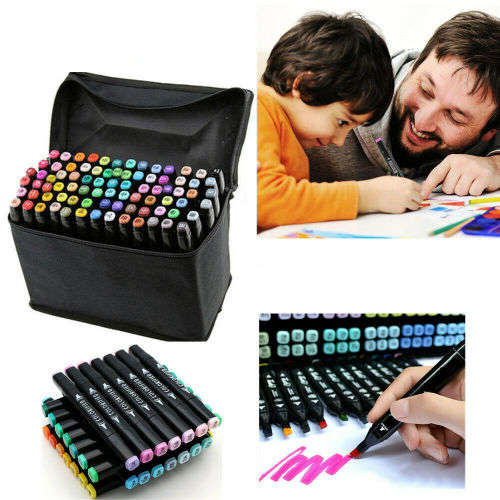 80PCS Acrylic Paint Marker Pens Permanent Art Rock Metal Glass Pebble Waterproof