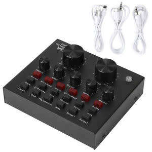 Phone Game Sound Card,Live Sound Card,Q-3k100Red Live Broadcast Sound Card Set Mobile Phone Computer