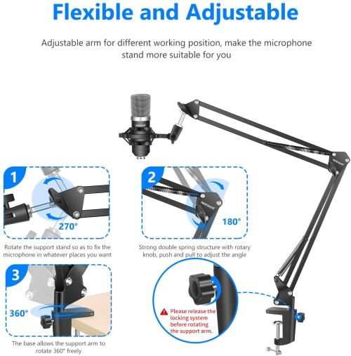 Microphone Bm 800 Condenser With V8 Sound Card Kit With Shock Mount For Live