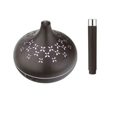 Aroma Diffuser Humidifier With Color Changing LED Light Q-T65 - Dark Brown And light brown color