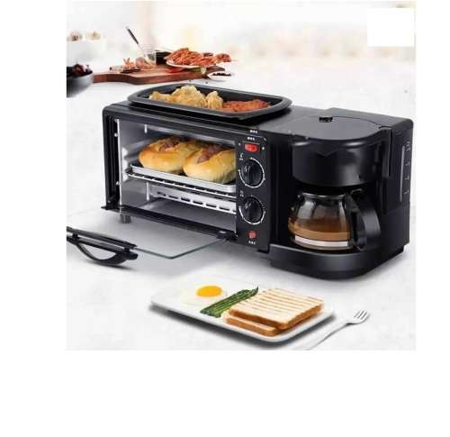 3 IN 1 HOME MULTI-FUNCTIONAL BREAKFAST MAKER COFFEE MECHANICAL OVEN MINI BUFFET  MACHINE TOASTER 9L