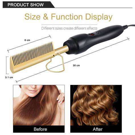 Hot Straightening Heat Pressing Comb Ceramic Curling Flat Iron Curler Designed Hair Straightener Cur