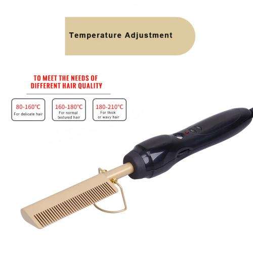 Hot Straightening Heat Pressing Comb Ceramic Curling Flat Iron Curler Designed Hair Straightener Cur