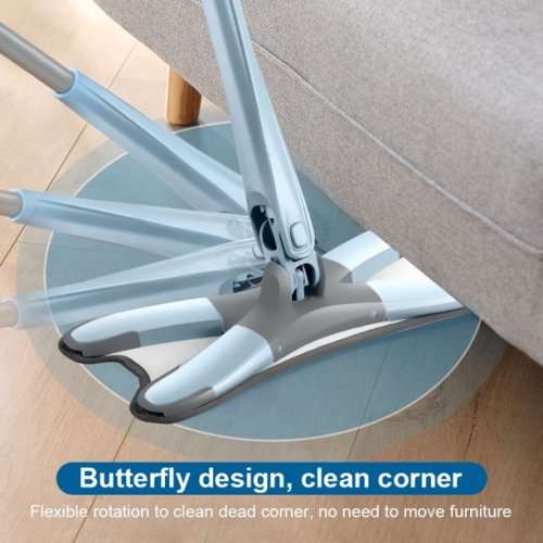 360 Degree X-type Floor Mop with Reusable Microfiber Pad