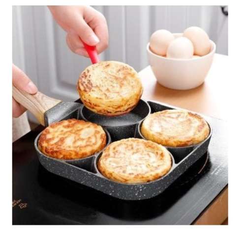 Four-Hole Non-Stick Thick Breakfast Cooking Pan