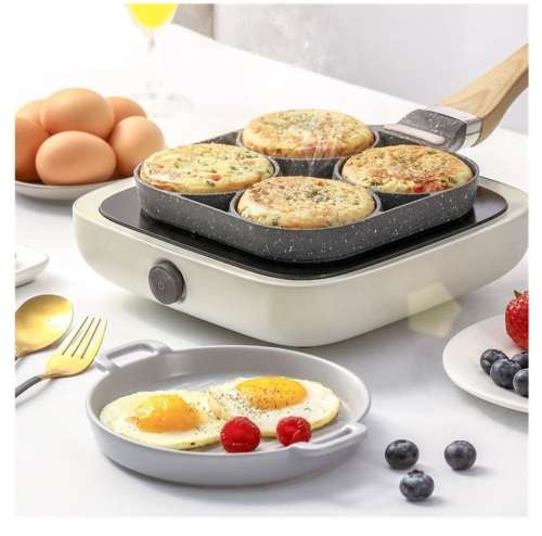 Four-Hole Non-Stick Thick Breakfast Cooking Pan