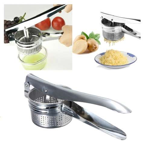 Multi function Potato, Rice and Fruit Presser Stainless Steel - Kitchen Essentials