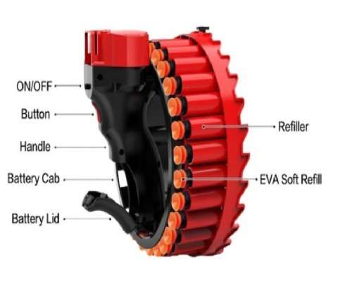 Electric Portable Soft Bullet Rapid Fire Gun